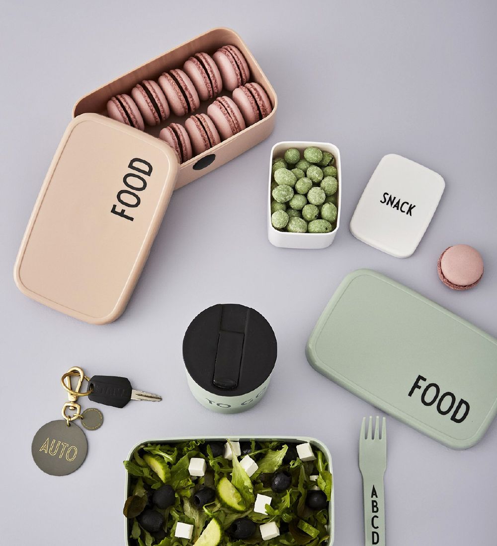 Design Letters Lunchbox - Green w. FOOD