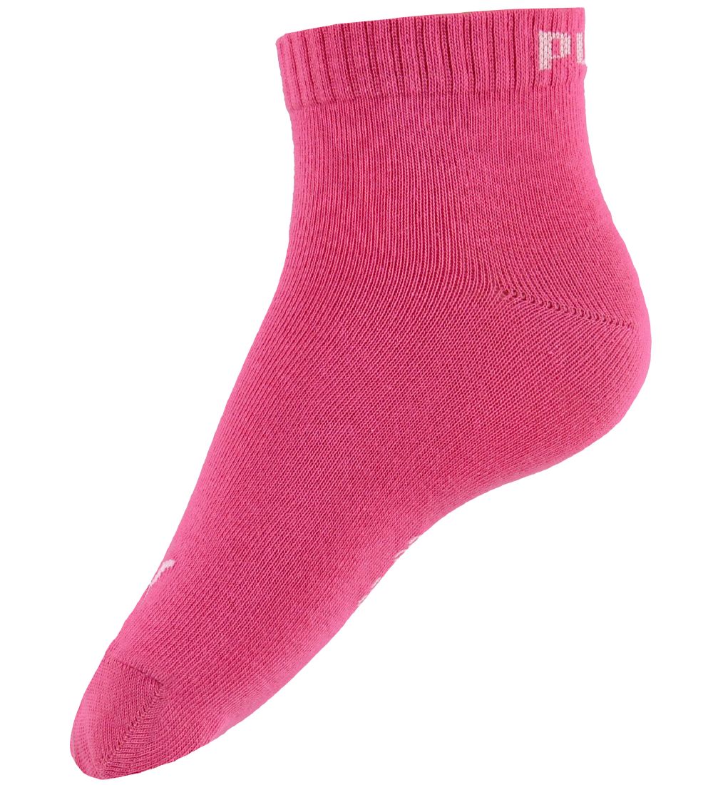Puma Ankle Socks - 3-Pack - Quarter Plain - Pink/Rose/White