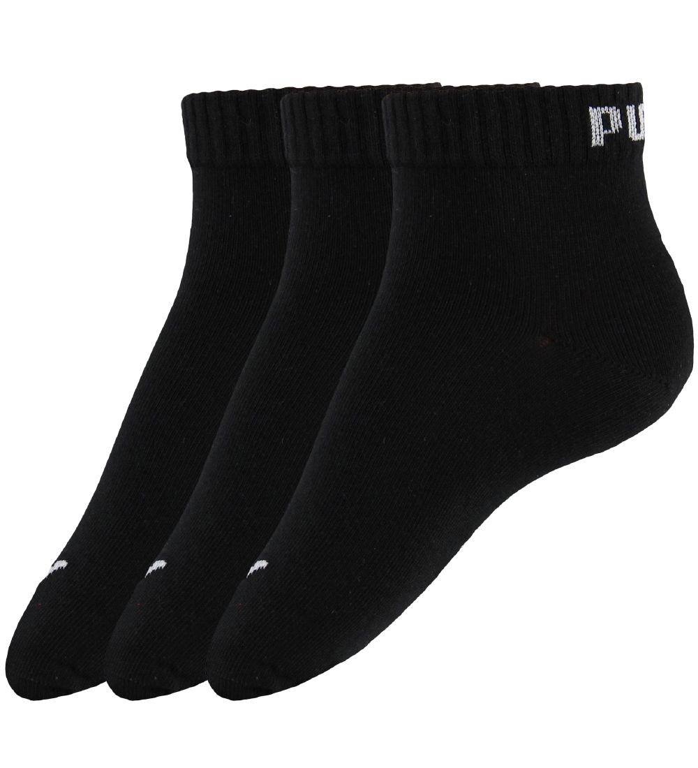 Puma Ankle Socks - 3-Pack - Quarter Plain - Black