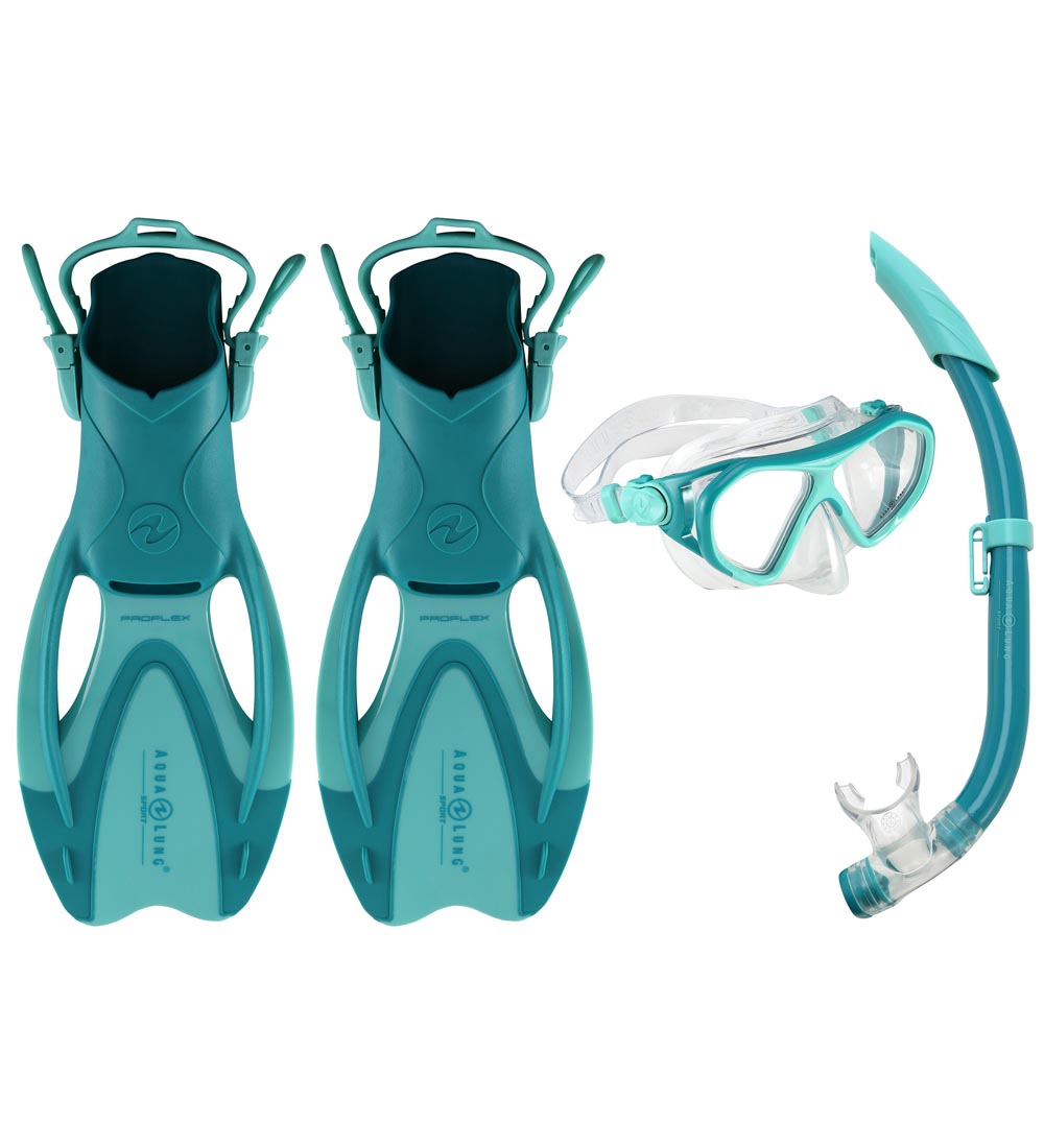 Aqua Lung Diving Set - Urchin Jr - Green/Turquoise