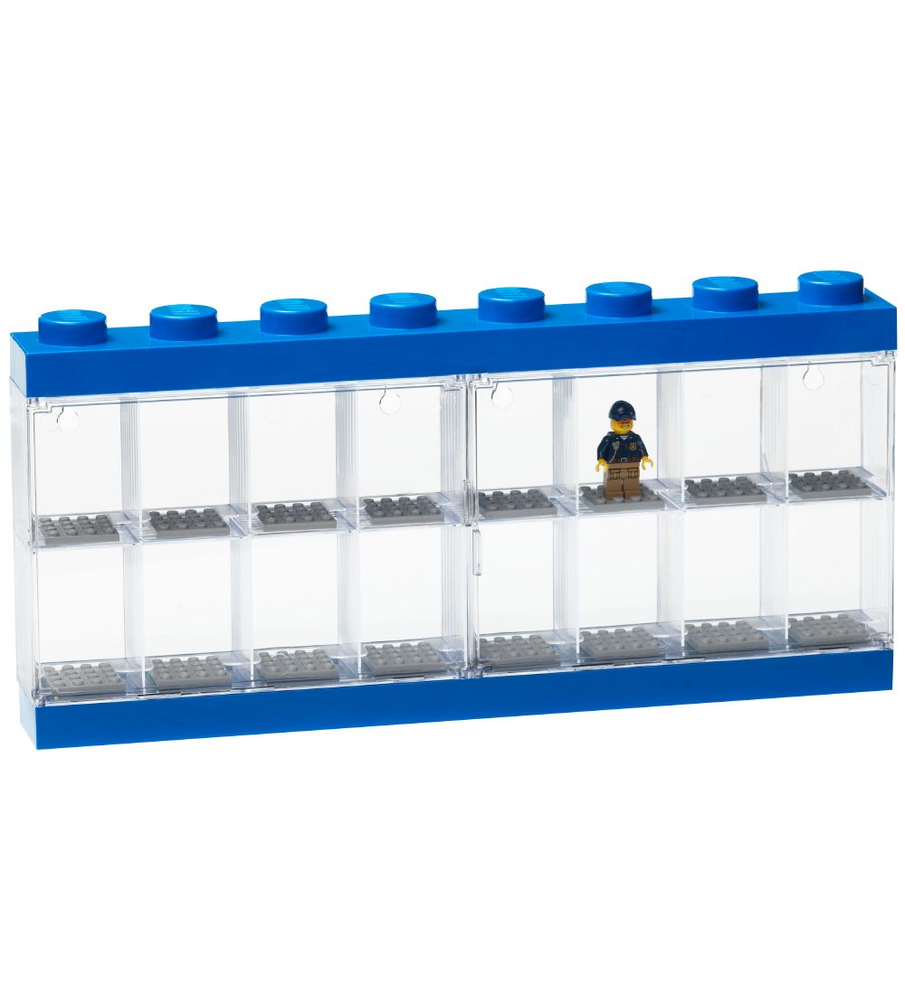 LEGO® Storage Minifiguren-Display - 16 Rum - 38 cm - Blau