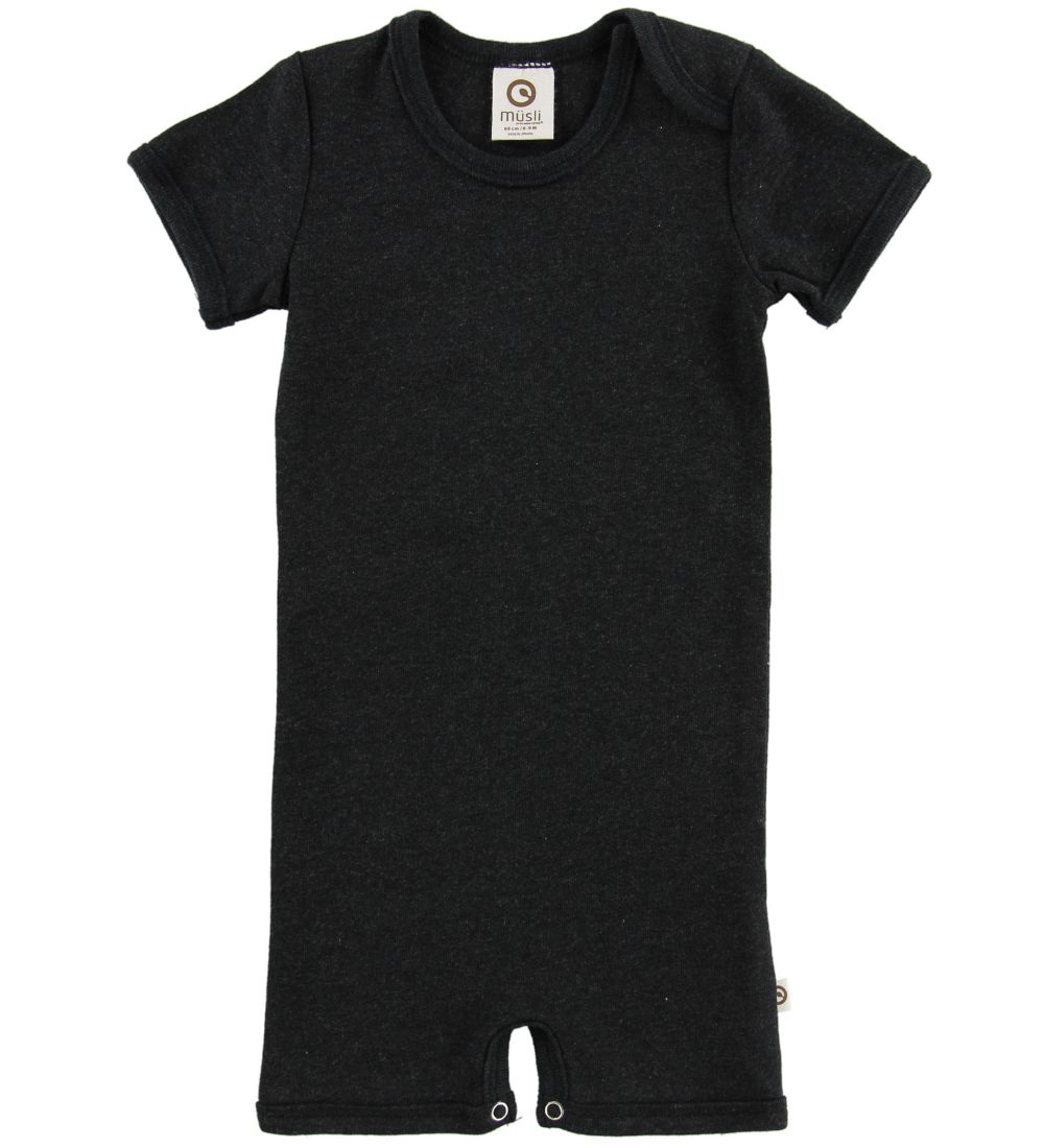 Müsli Summer Romper/Beanie - Dark Grey Melange
