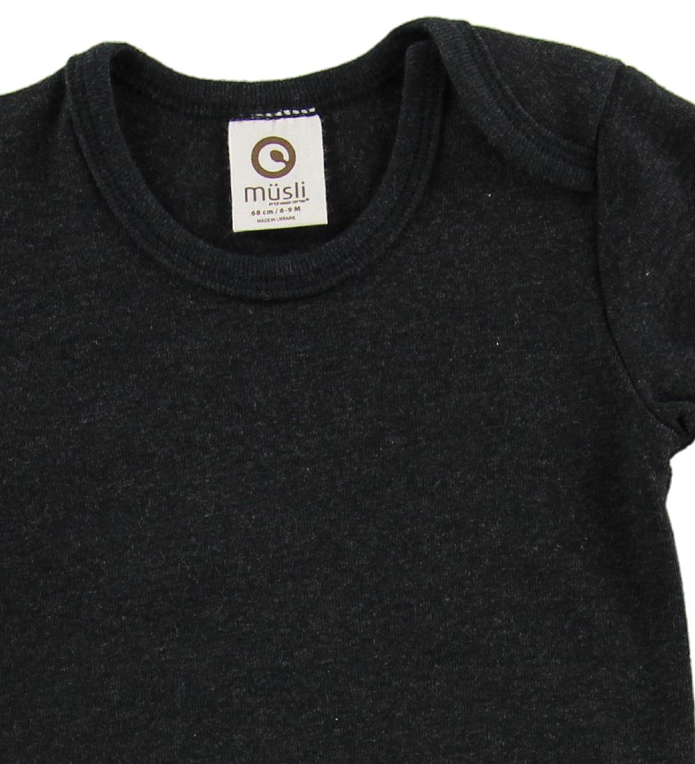 Müsli Summer Romper/Beanie - Dark Grey Melange