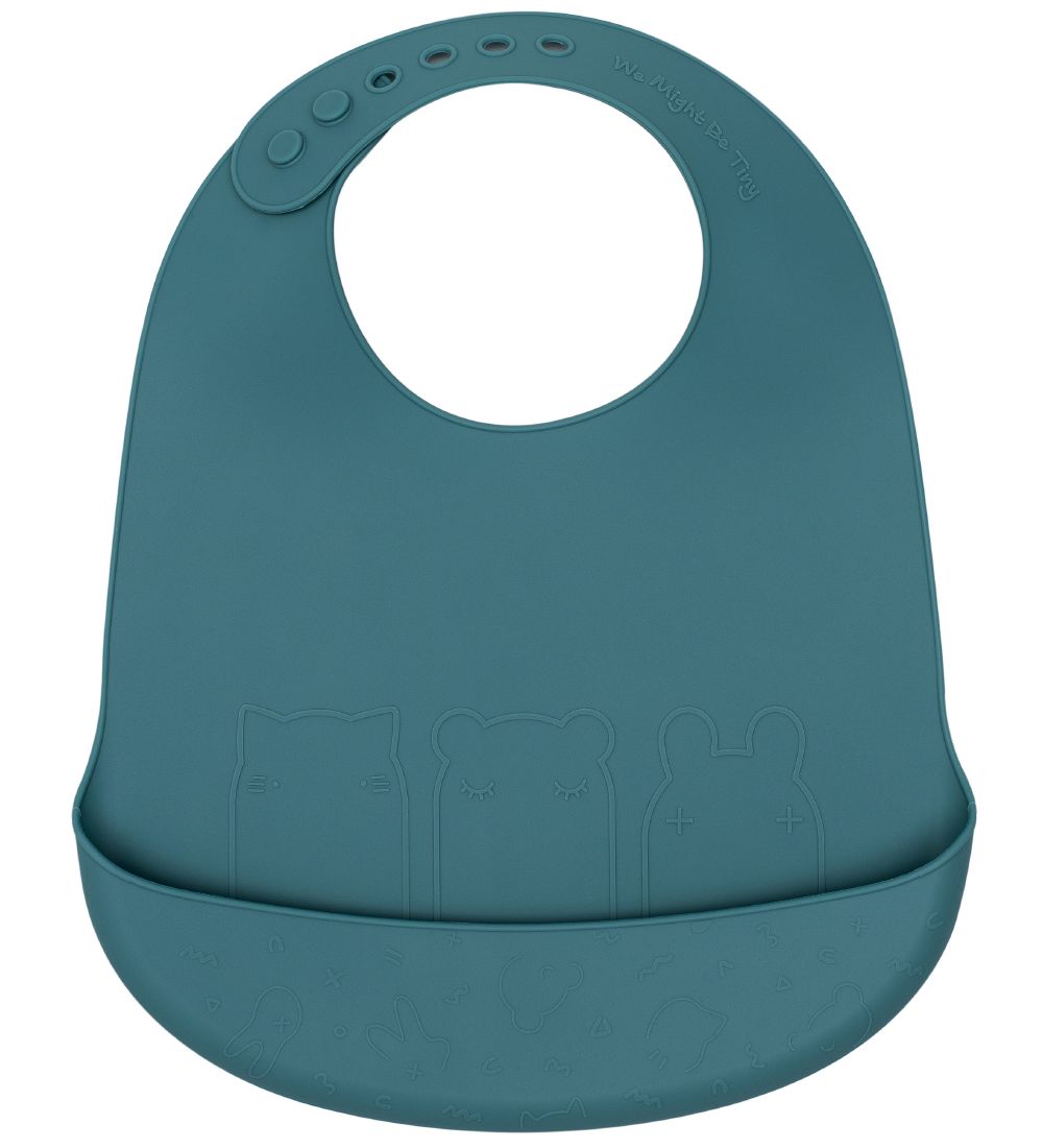 We Might Be Tiny Bib - 2-Pack - Silicone - Blue Dusk/Charcoal