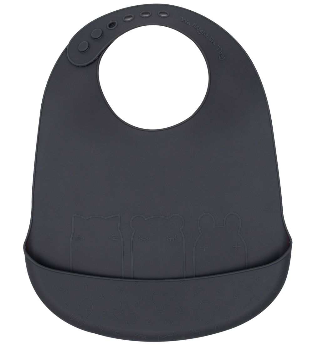 We Might Be Tiny Bib - 2-Pack - Silicone - Blue Dusk/Charcoal