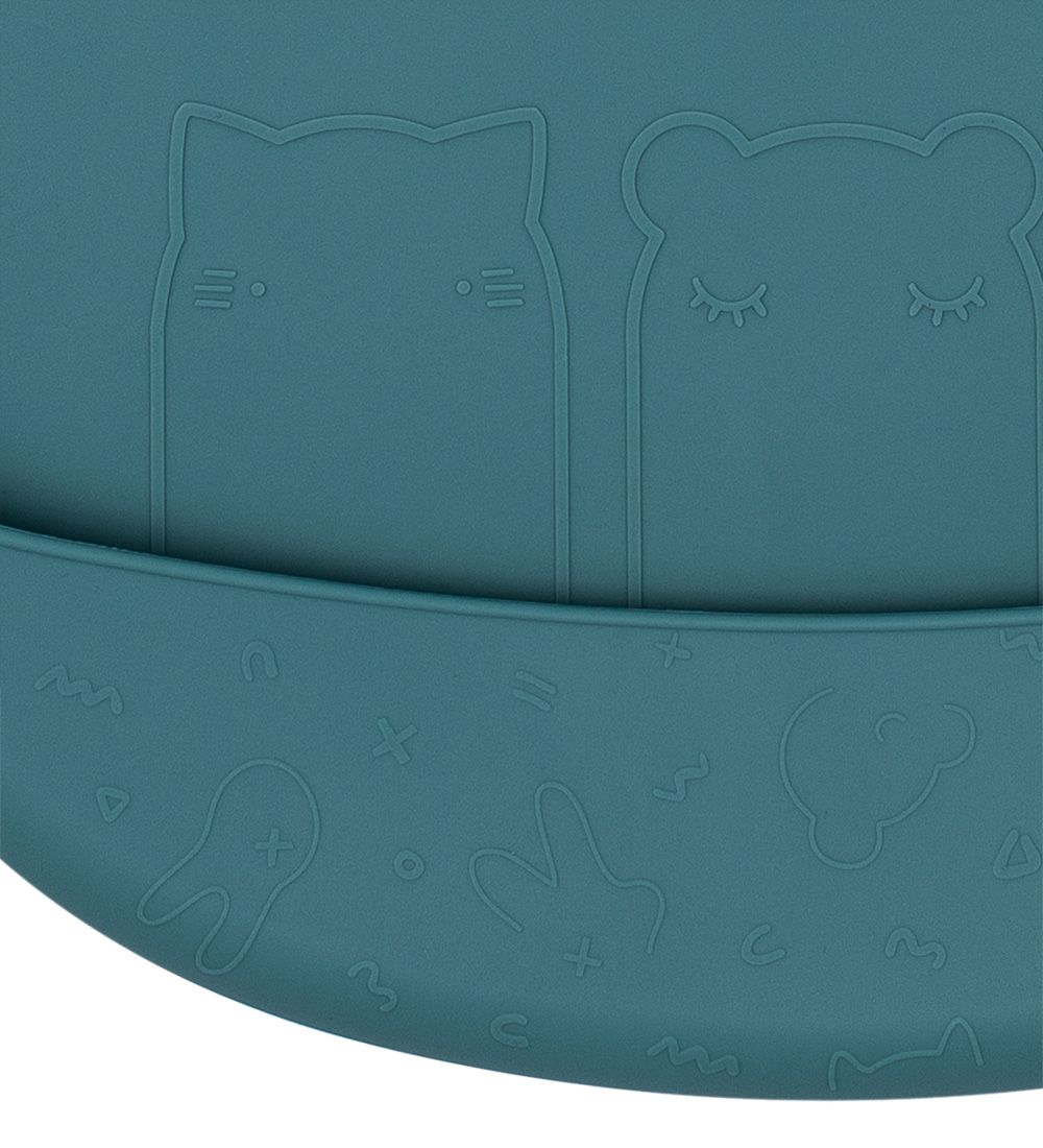 We Might Be Tiny Bib - 2-Pack - Silicone - Blue Dusk/Charcoal