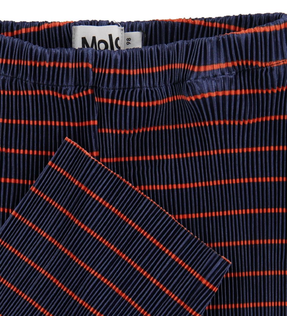 Molo Trousers - Aliecia - Navy Red Stripe