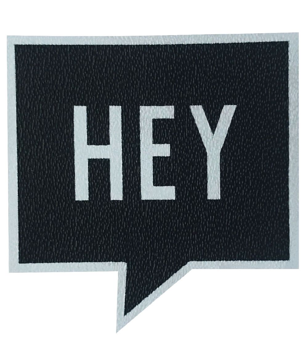 Design Letters Sticker - Mobile - Hey - 3,5 cm - Black