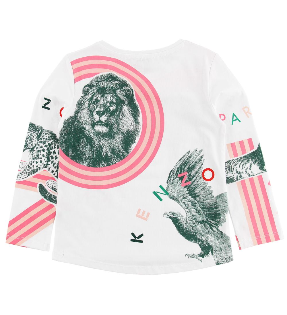Kenzo Blouse - Wit m. Tijger/Olifant