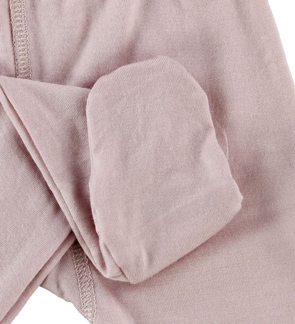 Joha Leggings w. Foot - Wool - Rose