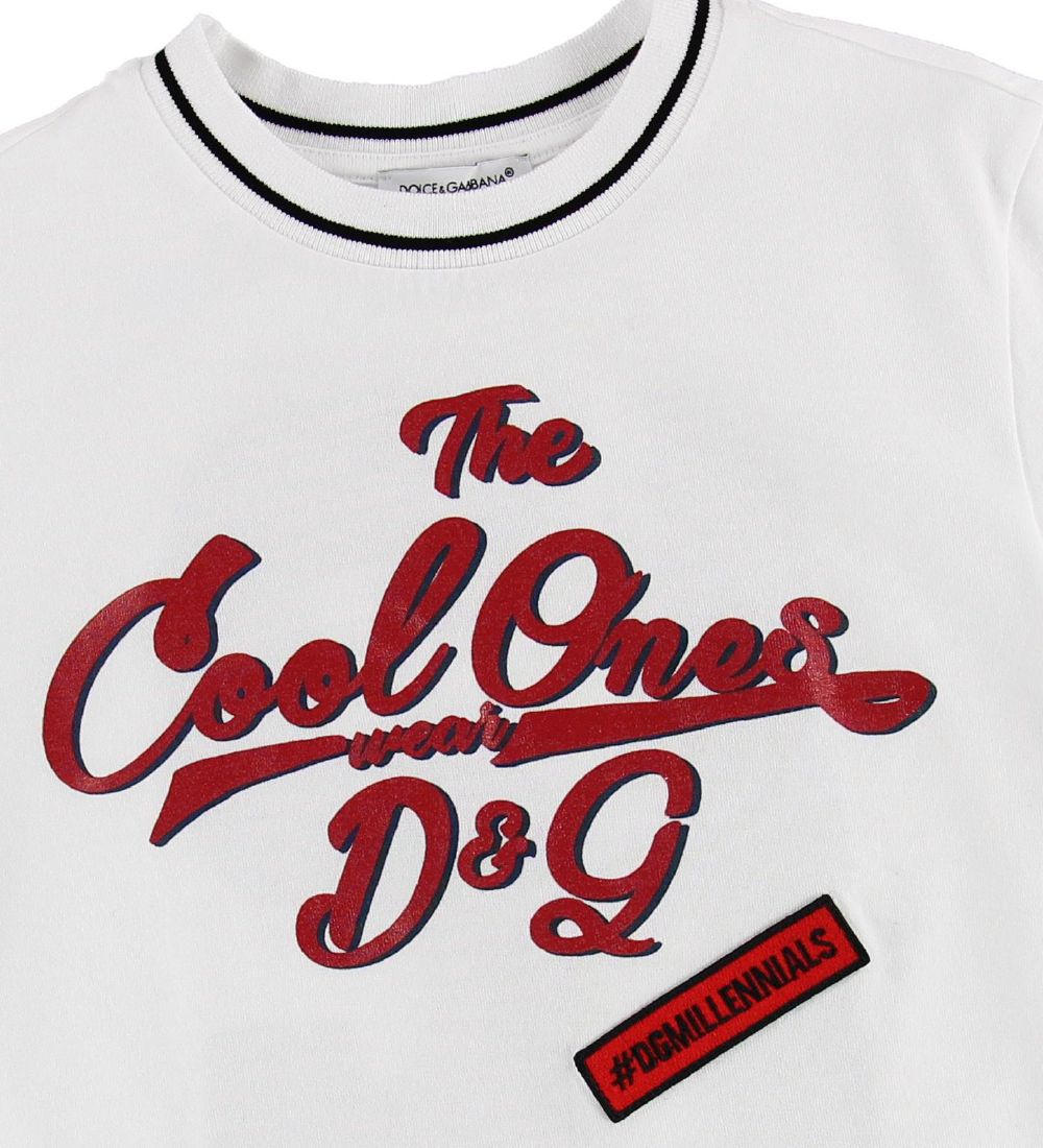 Dolce & Gabbana T-shirt - Millennials - White w. Text