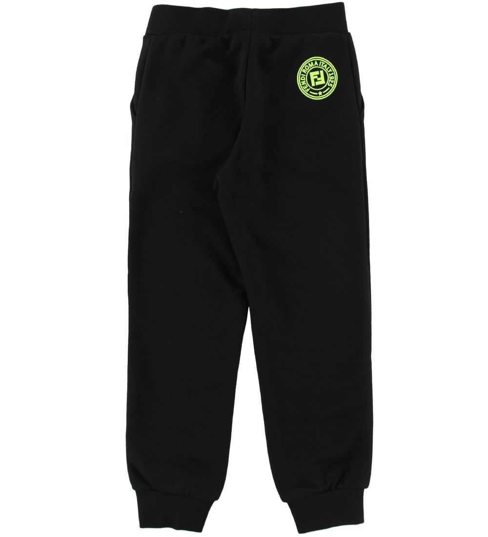 Fendi Sweatpants - Black w. Neon Yellow