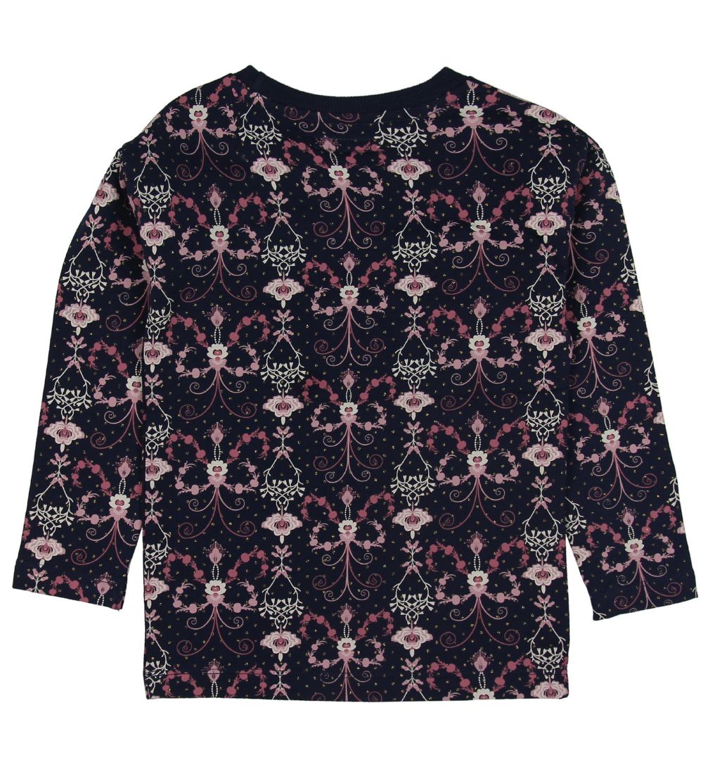 Small Rags Long Sleeve Top - Navy/Flowers