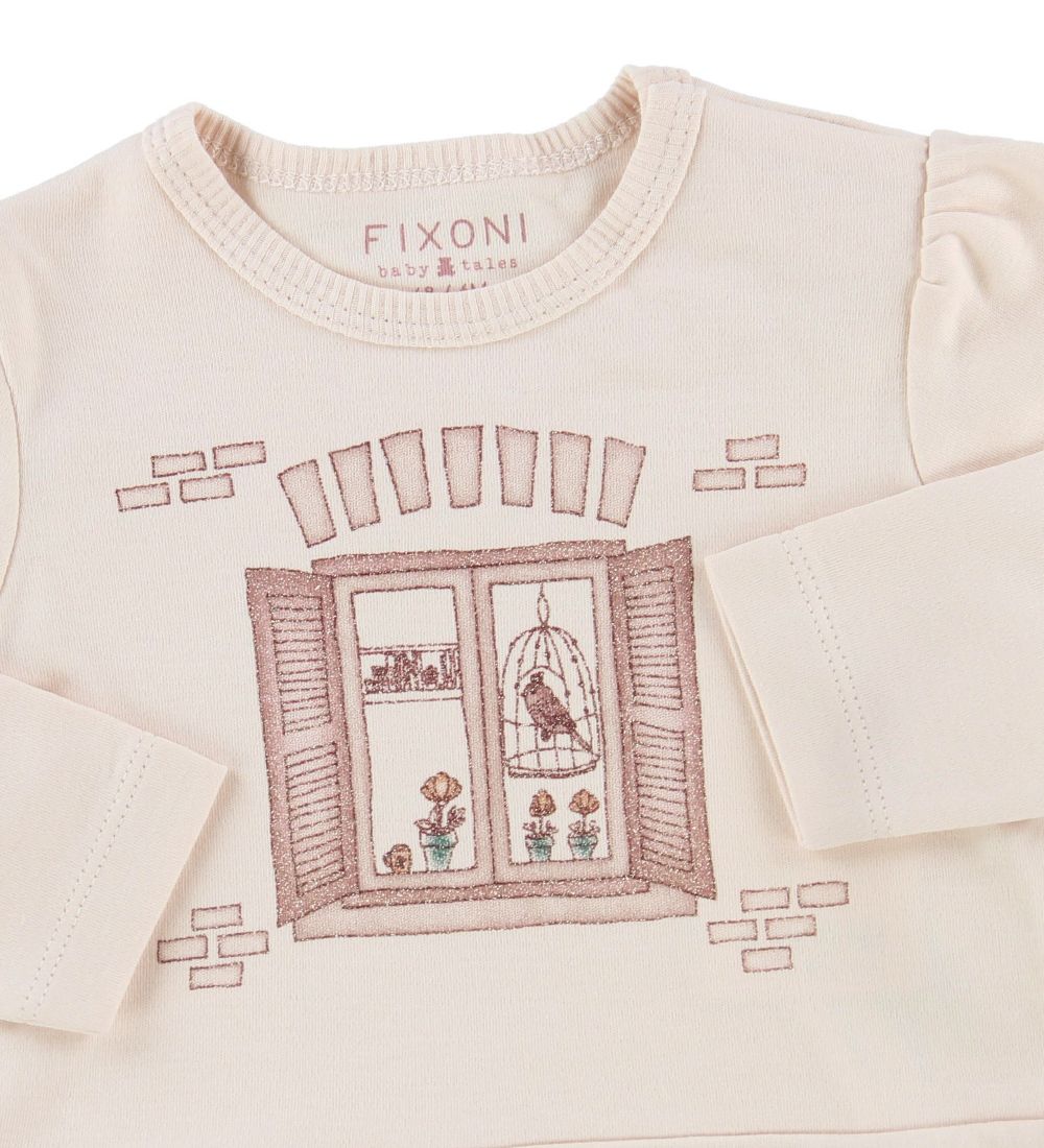 Fixoni Long Sleeve Top - Joy - Rose w. Window