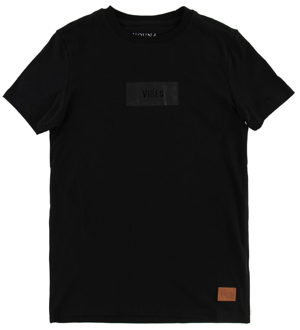 Hound T-shirt - Black w. 'Vibes'