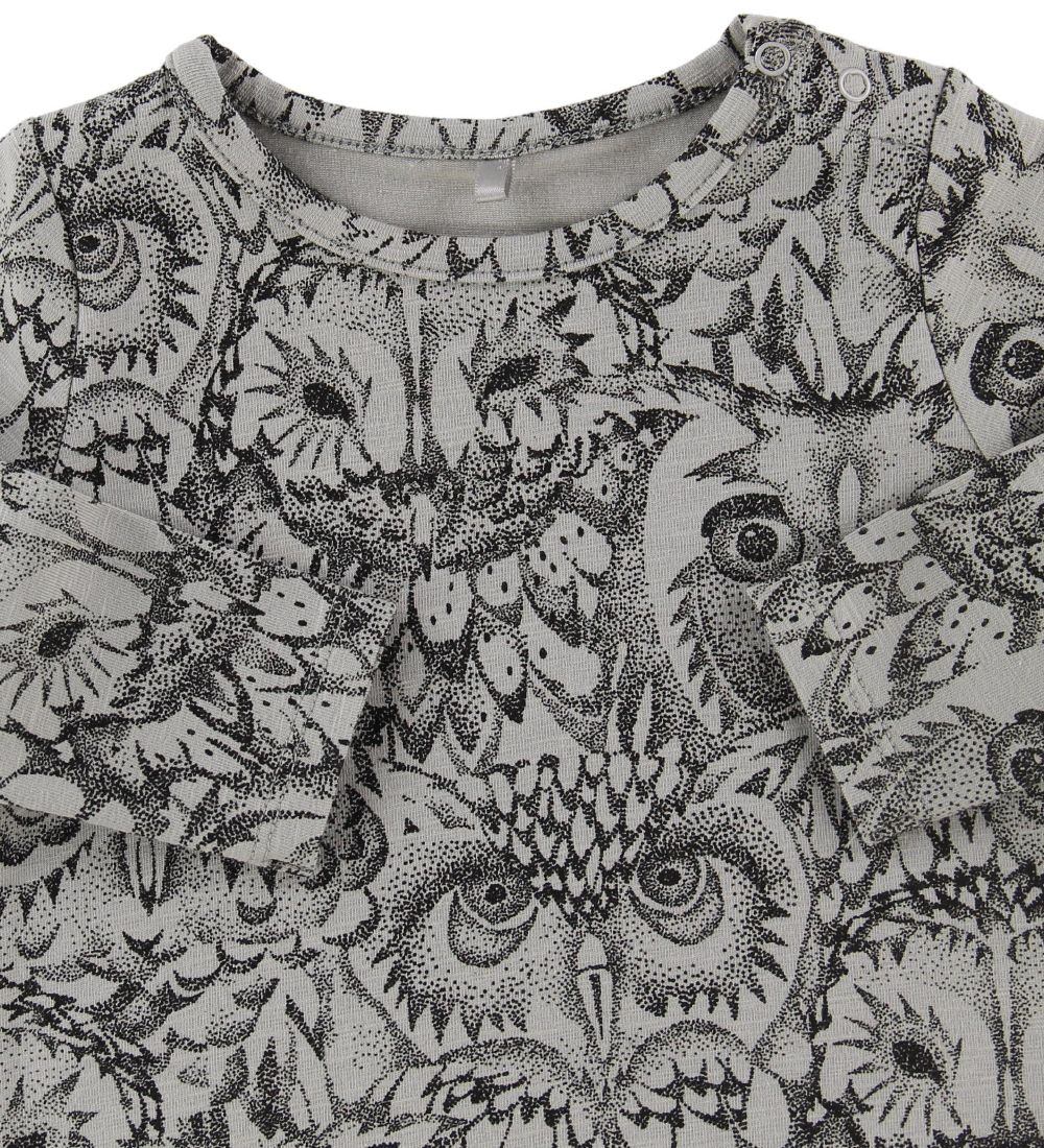 Soft Gallery Long Sleeve Top - Bella - Drizzle w. Owls