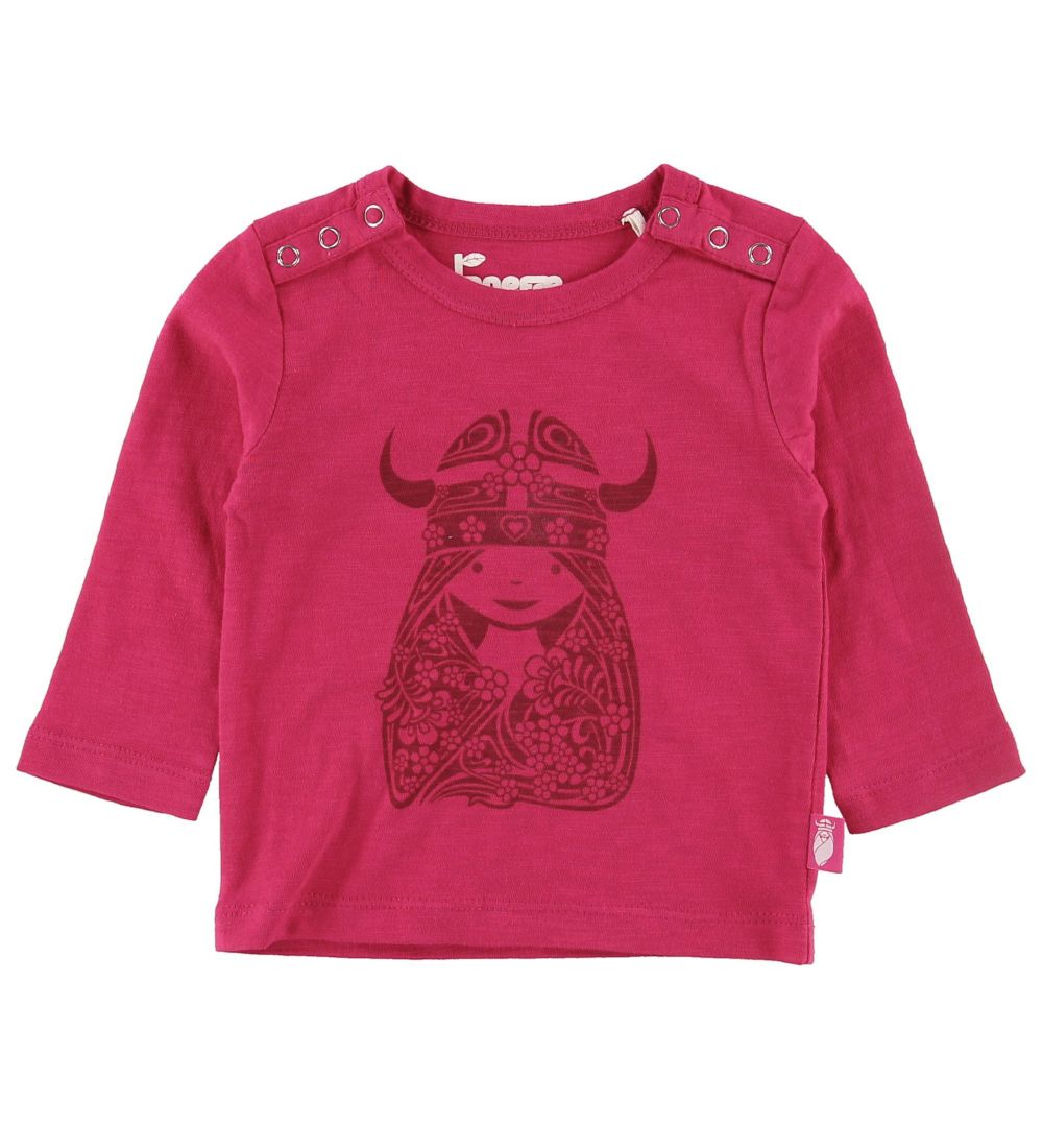 Danefæ Long Sleeve Top - Parsley - Love Pink w. Freja Nouveau
