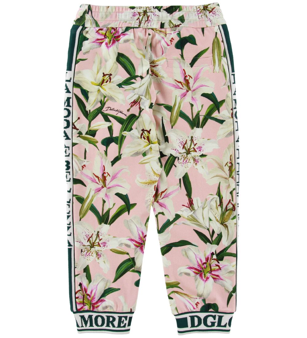 Dolce & Gabbana Trousers - Lilium - Rose/White Lilies