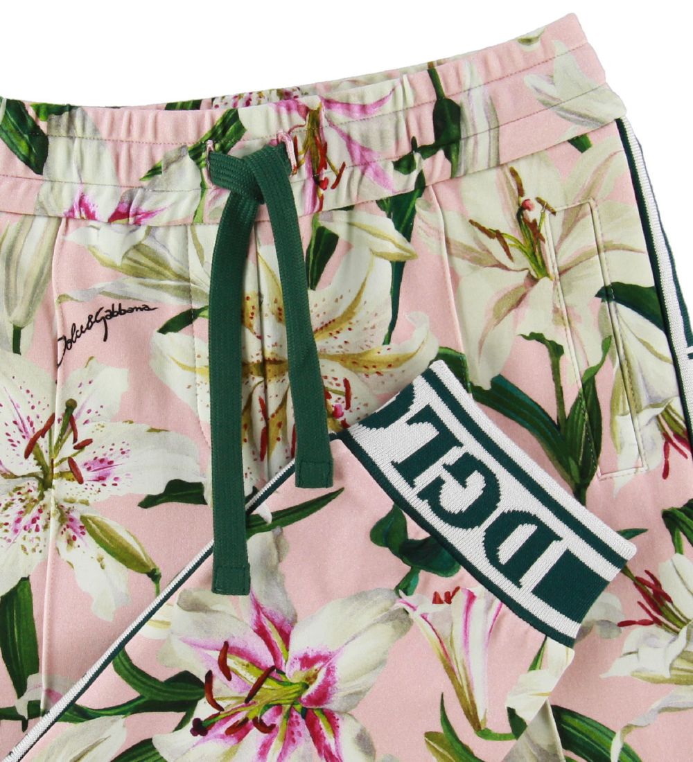Dolce & Gabbana Trousers - Lilium - Rose/White Lilies