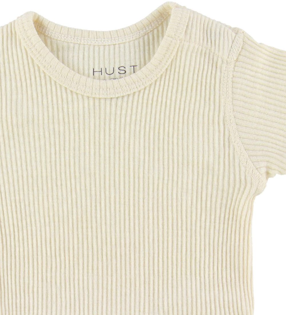 Hust and Claire Bodysuit s/s - Wool/Bamboo - Off White