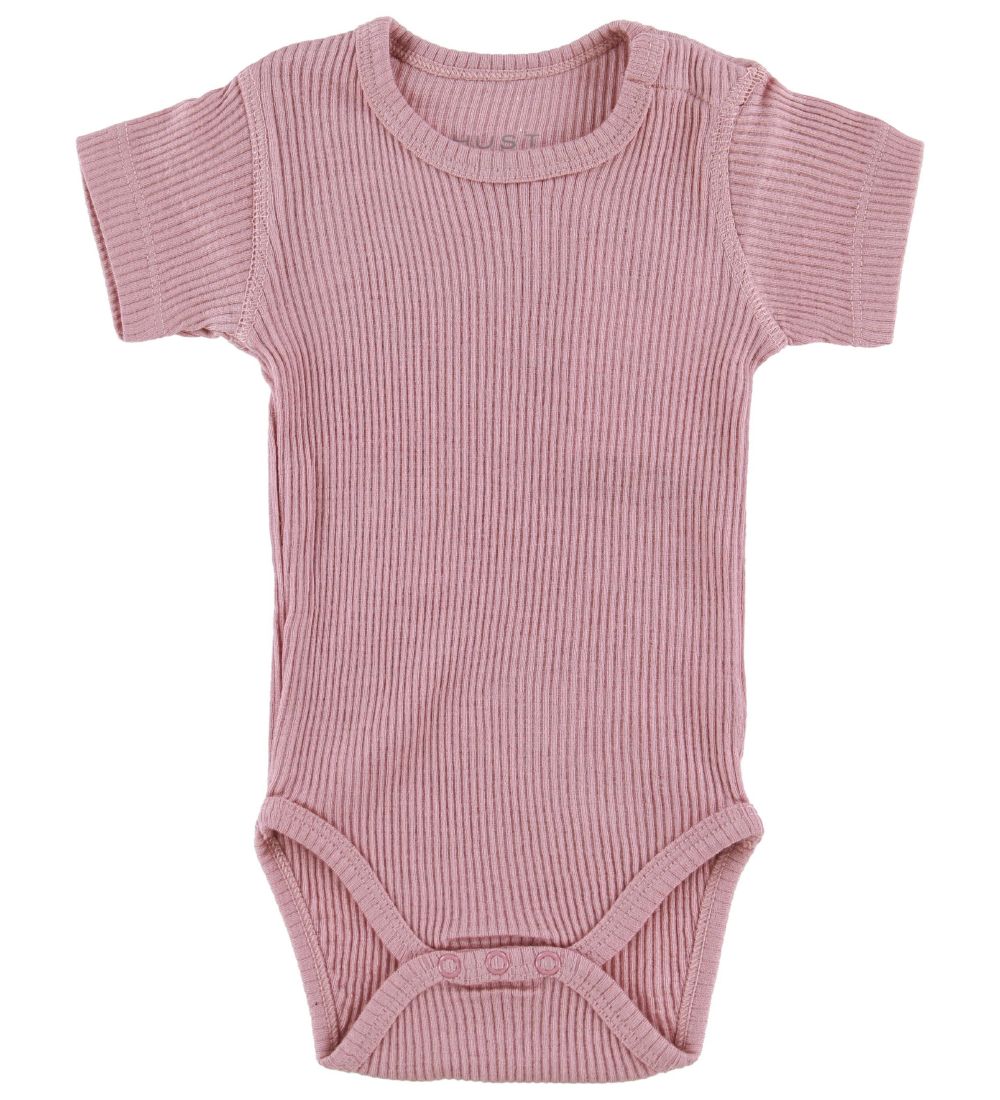 Hust and Claire Bodysuit s/s - Wool/Bamboo - Rose