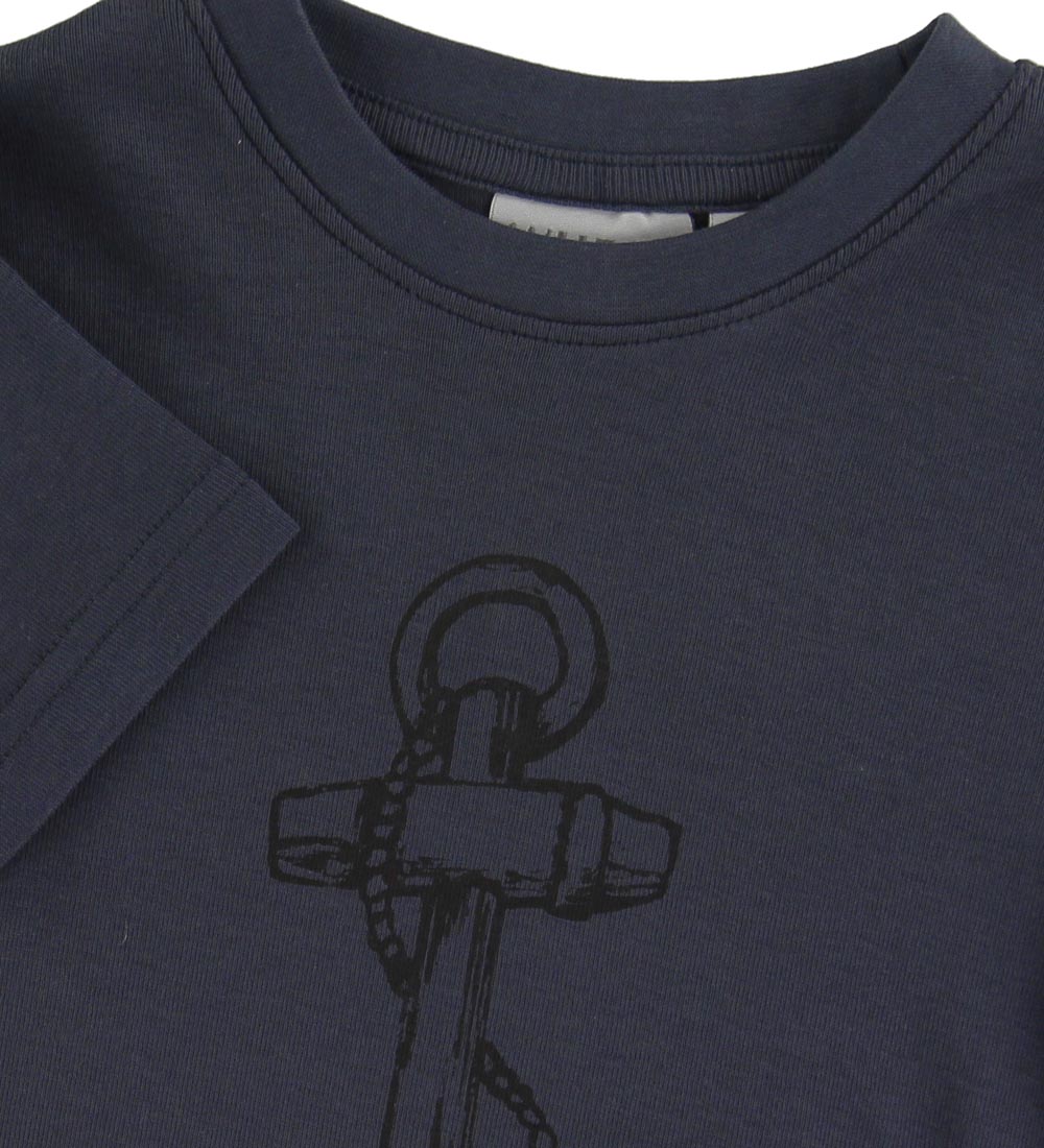 Wheat T-Shirt - Flock Anchor - Ink