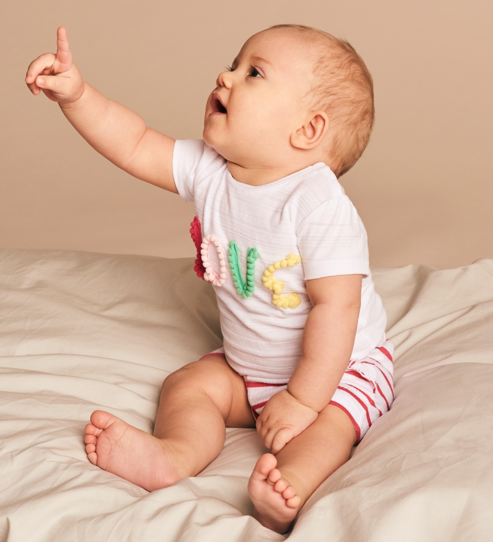 Name It Shorts - NbfHollie - Claret Red w. Stripes