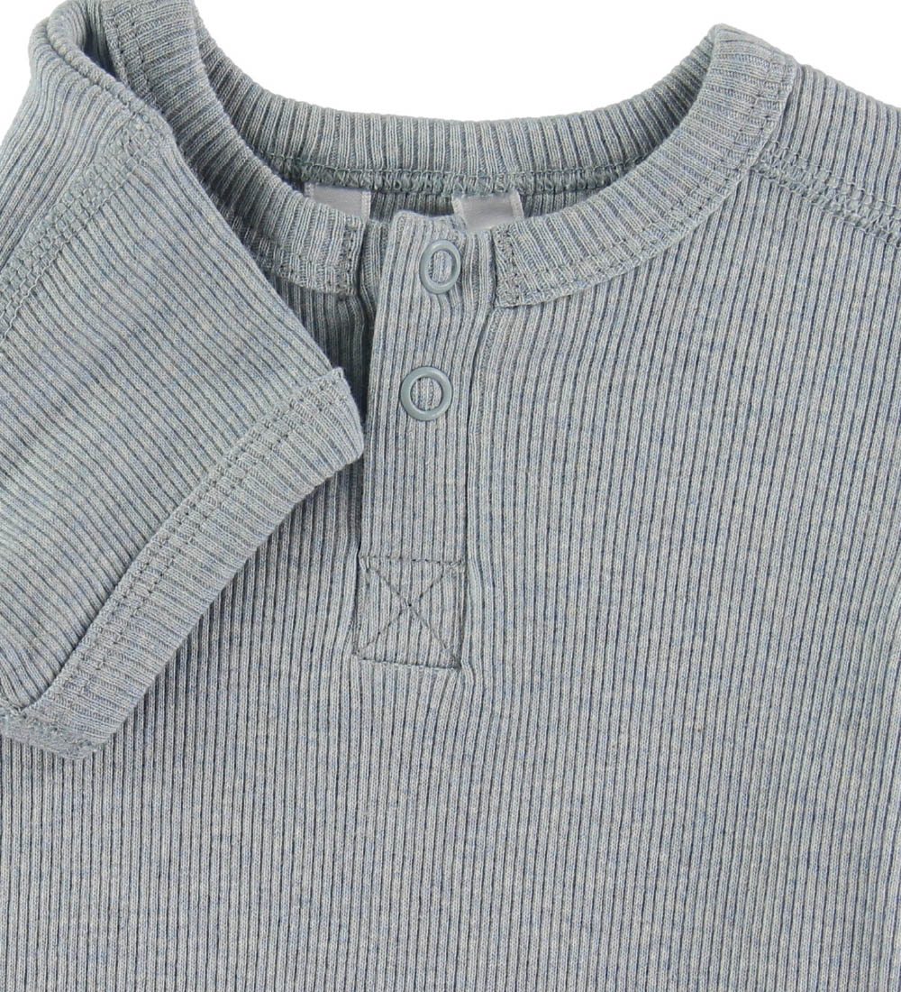Joha T-shirt - Rib - Blue Melange