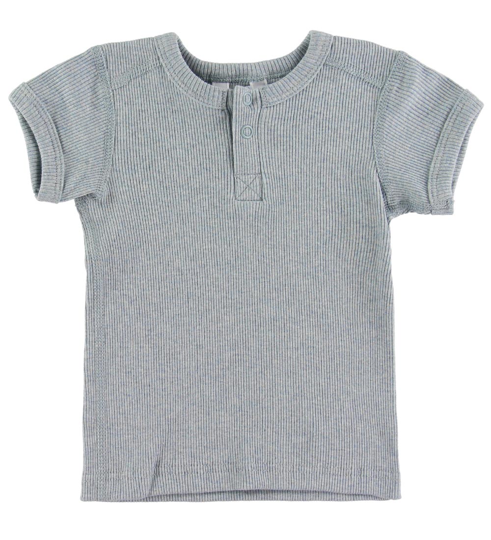 Joha T-shirt - Rib - Blue Melange