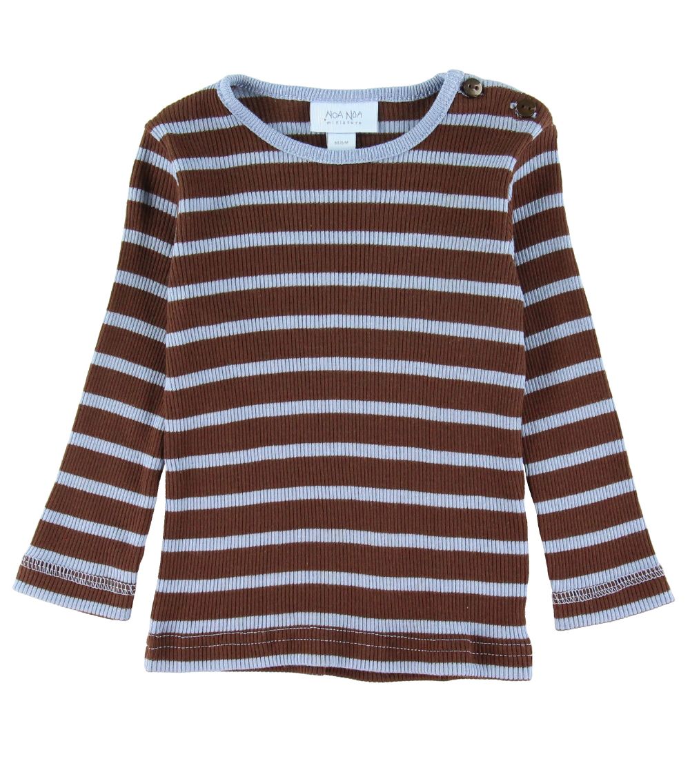 Noa Noa miniature Genser - Rib - Brun/Blå Striper