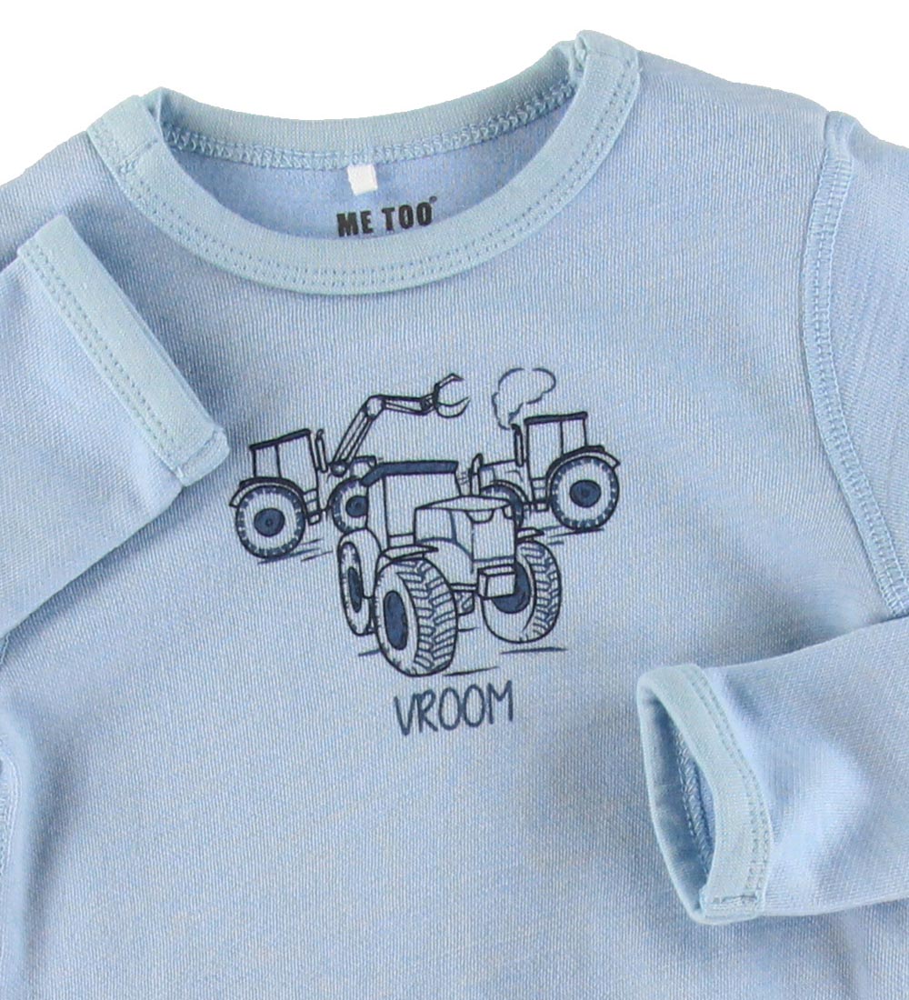 Me Too Jumpsuit - Wool - Cerulean w. Tractors