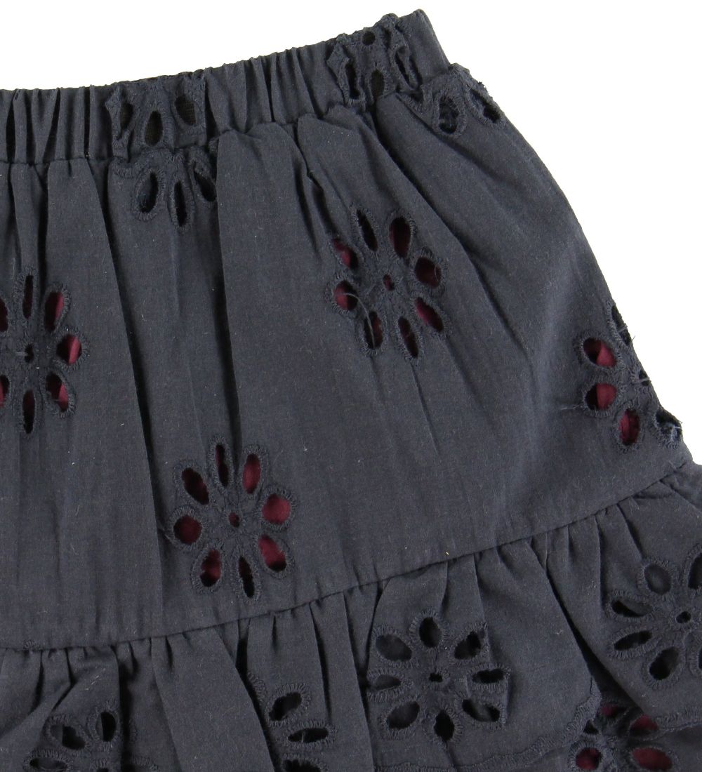 Soft Gallery Skirt - Fern - Anthracite w. Flowers