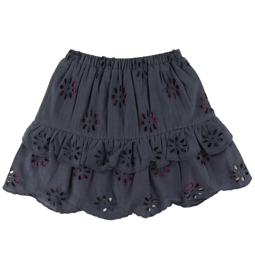 Soft Gallery Skirt - Fern - Anthracite w. Flowers