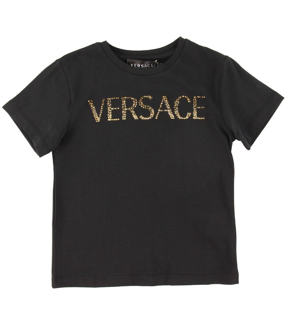 T-Shirt Versace - Noir av. Strass