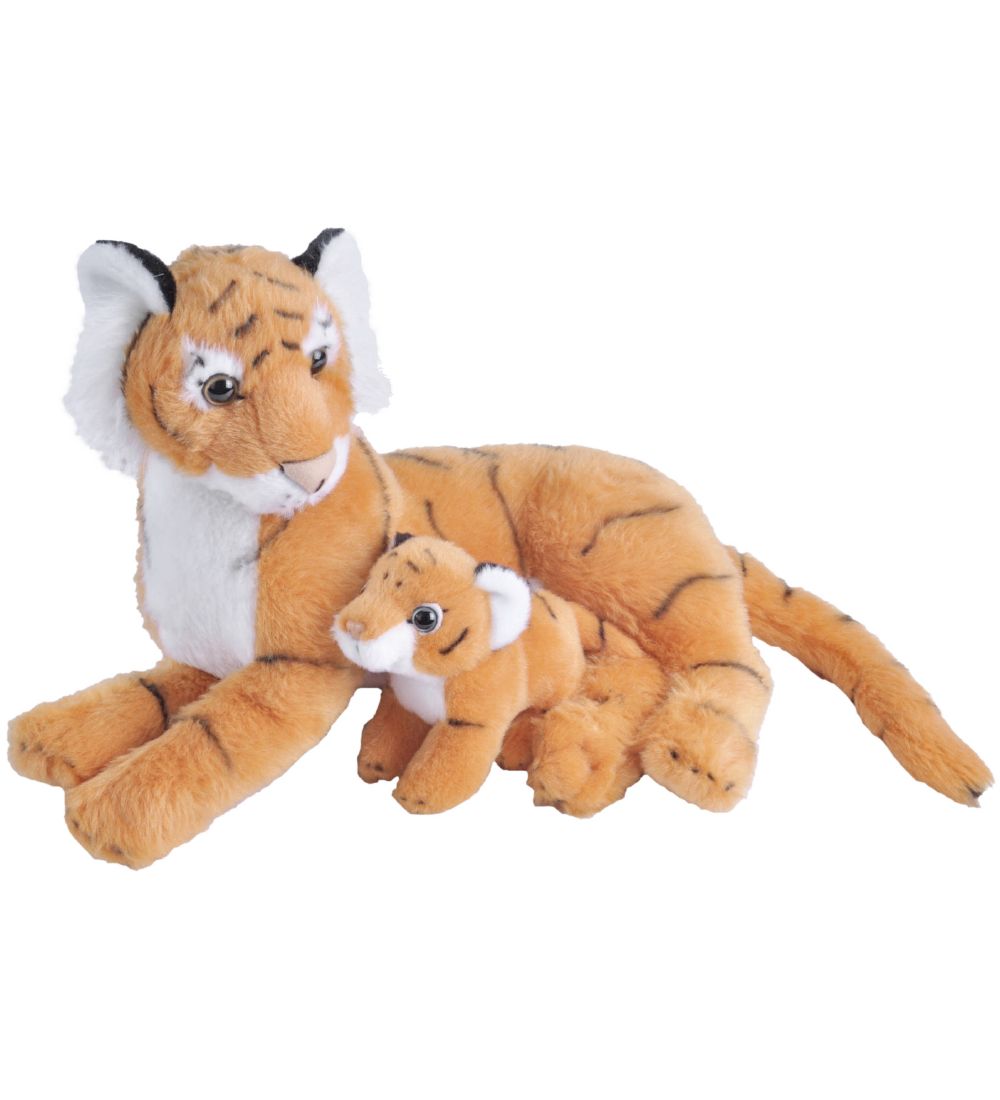 Wild Republic Soft Toy - 30x26 cm - Mother & Baby - Tiger