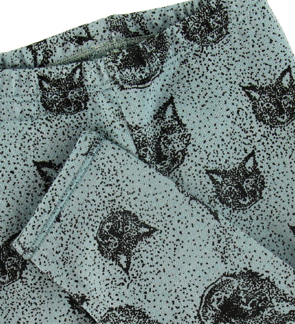 Noa Noa miniature Leggings - Wool / Cotton - Green with Print