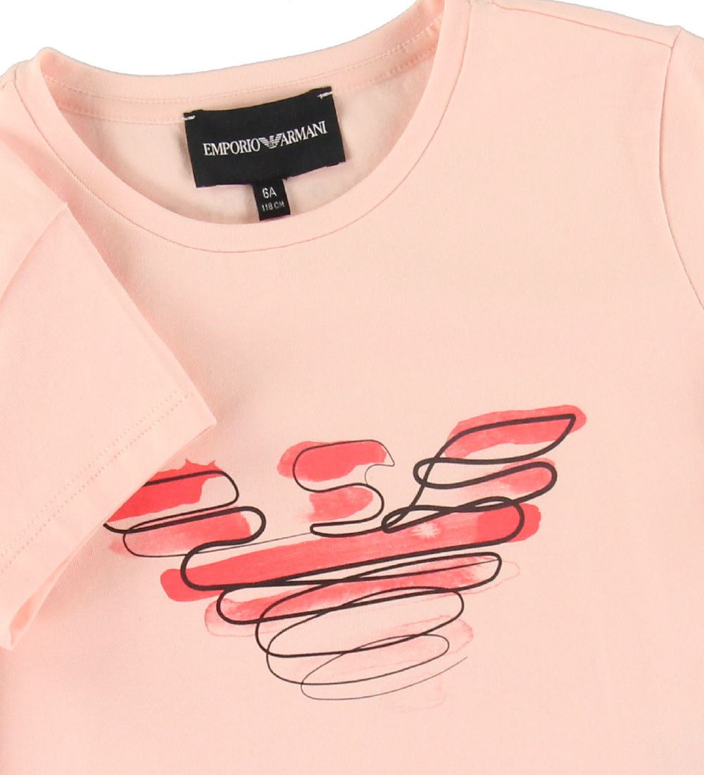 Emporio Armani T-paita - Vaaleanpunainen, Logo