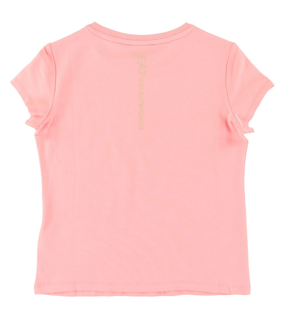 EA7 T-shirt - Quartz Pink w. Silver Glitter
