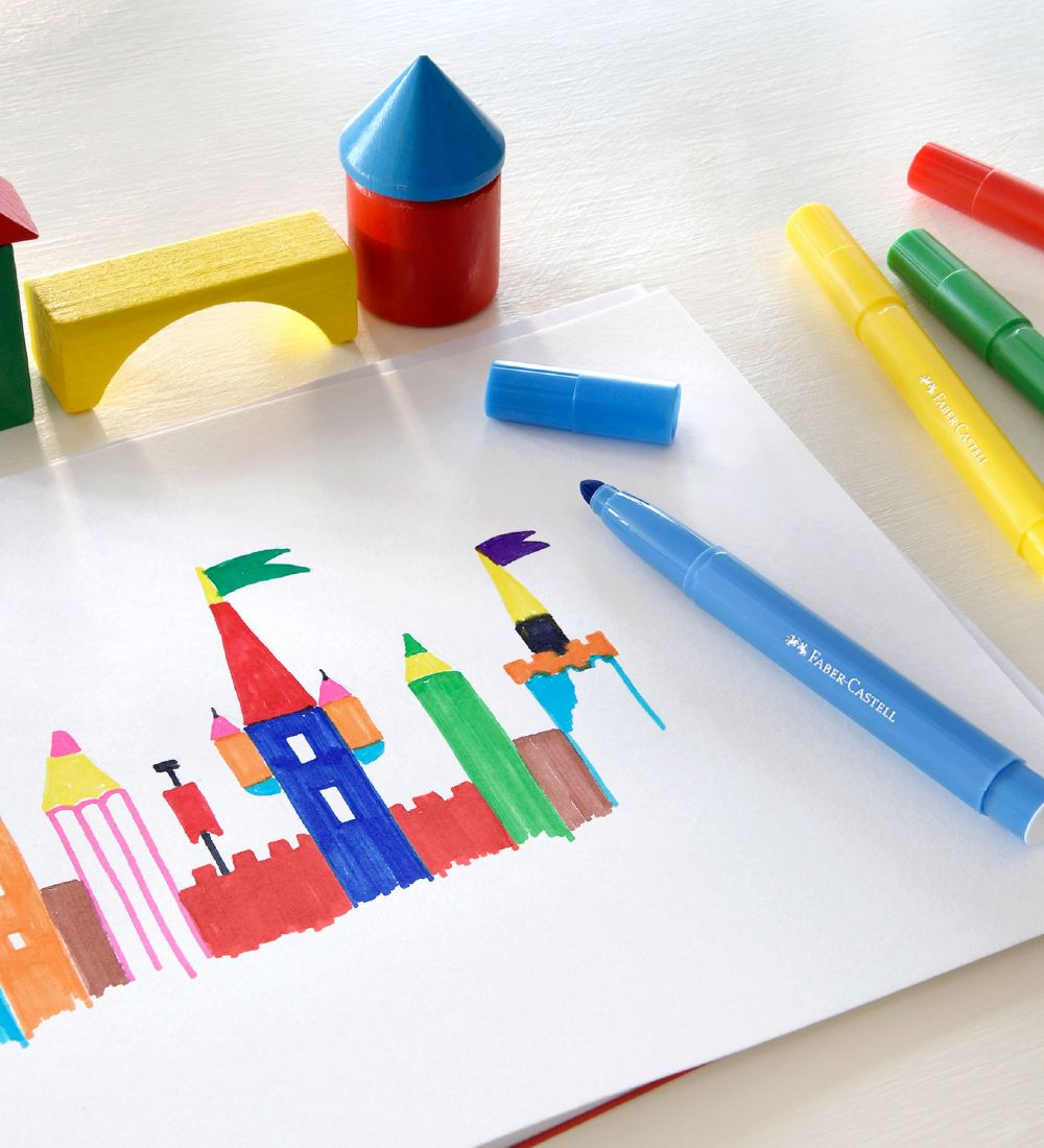 Faber-Castell Markers - Jumbo - 12 pcs - Multicoloured