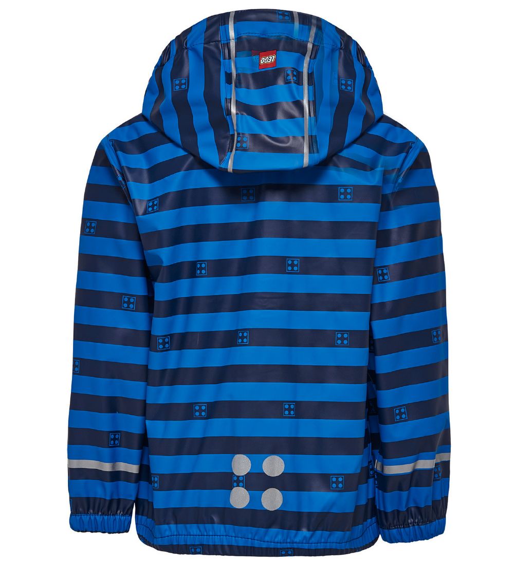 LEGO® Wear Regnjacka - Blå/Marinblårandig