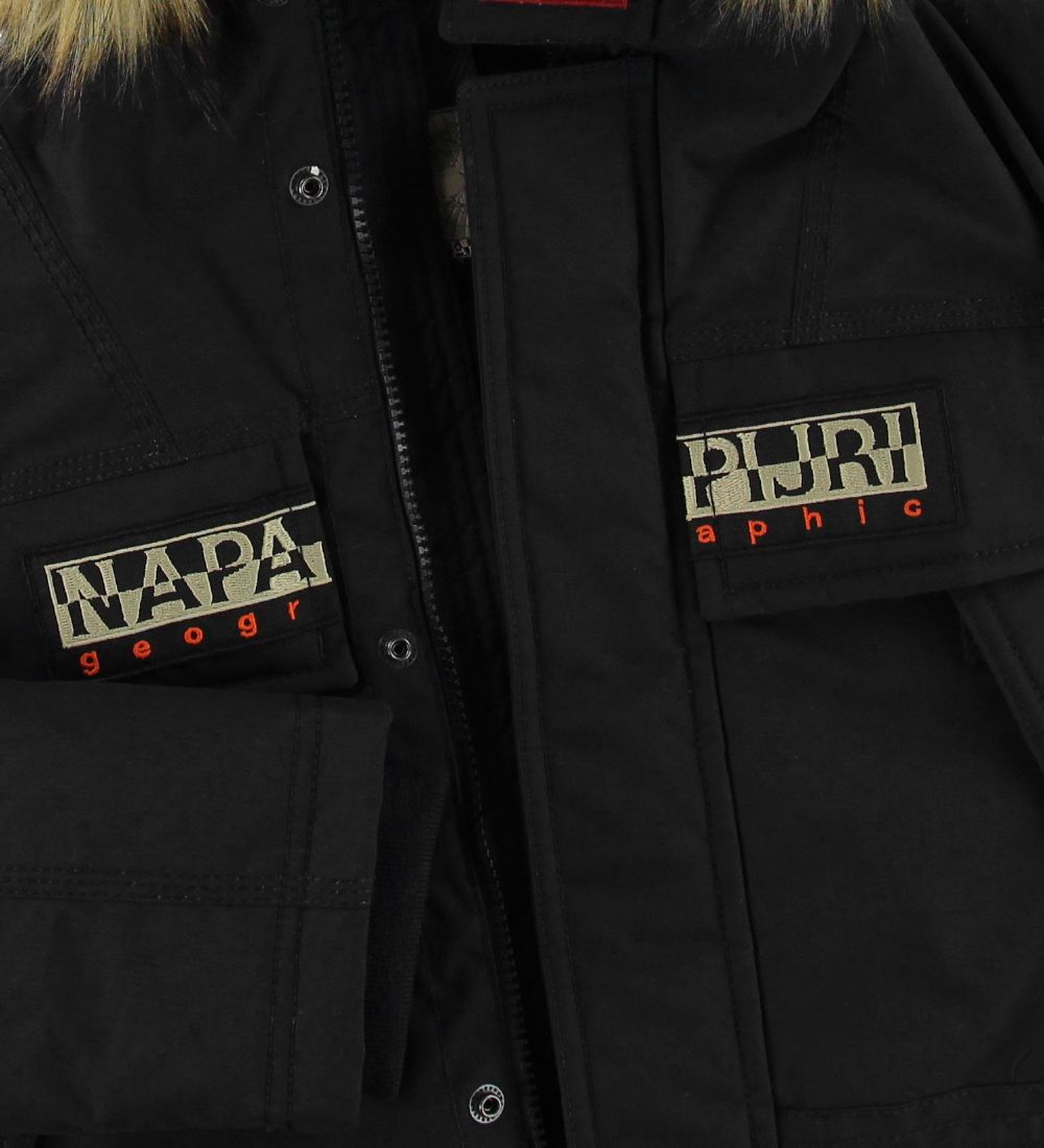 Napapijri Winter Coat - Skidoo Open Long - Black