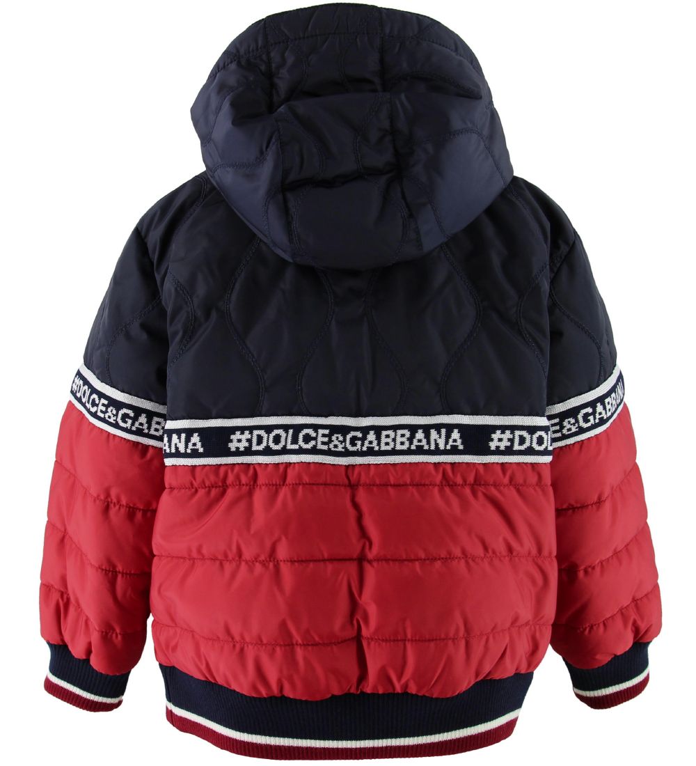 Dolce & Gabbana Down Jacket - Navy/Red