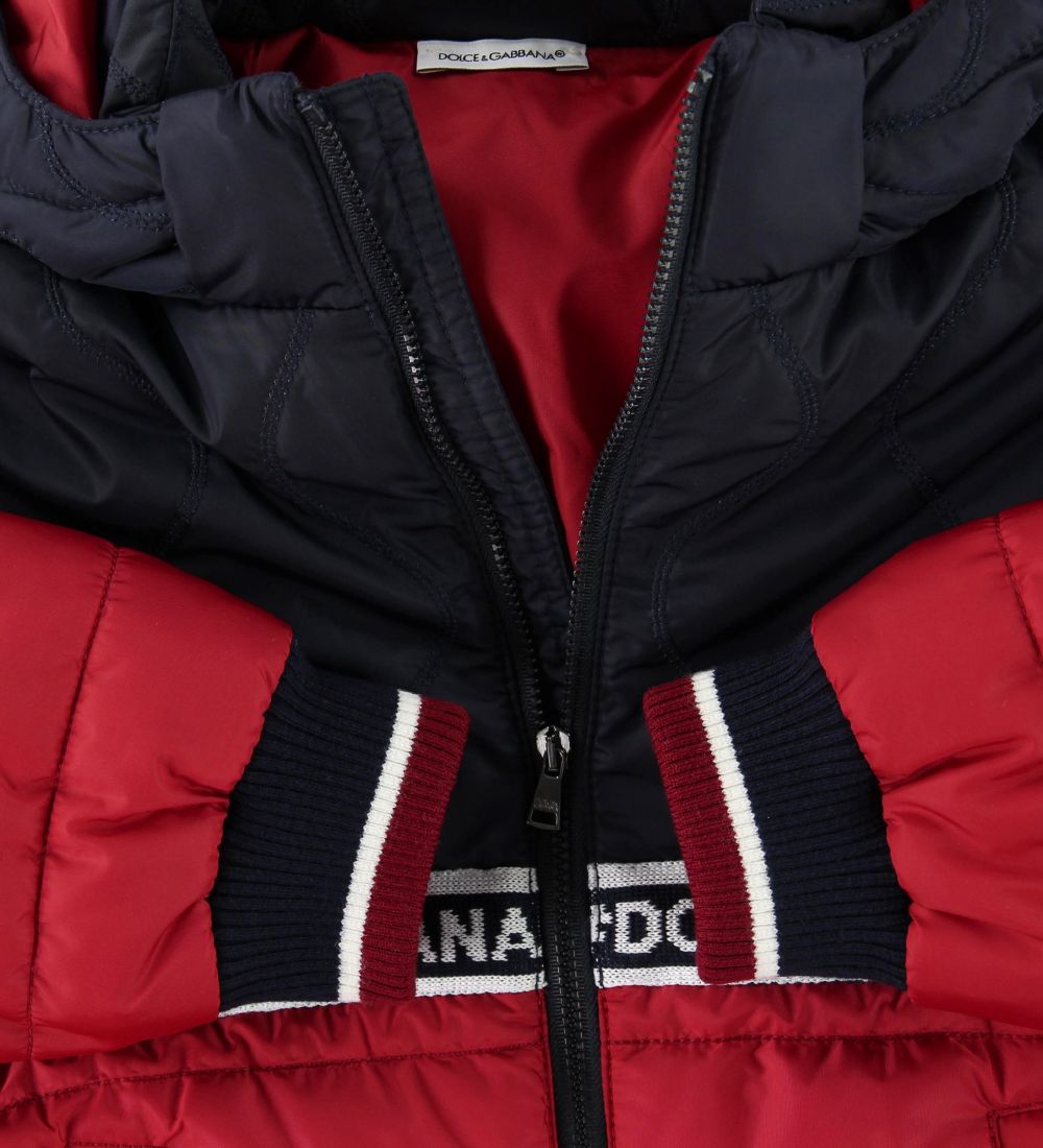 Dolce & Gabbana Down Jacket - Navy/Red