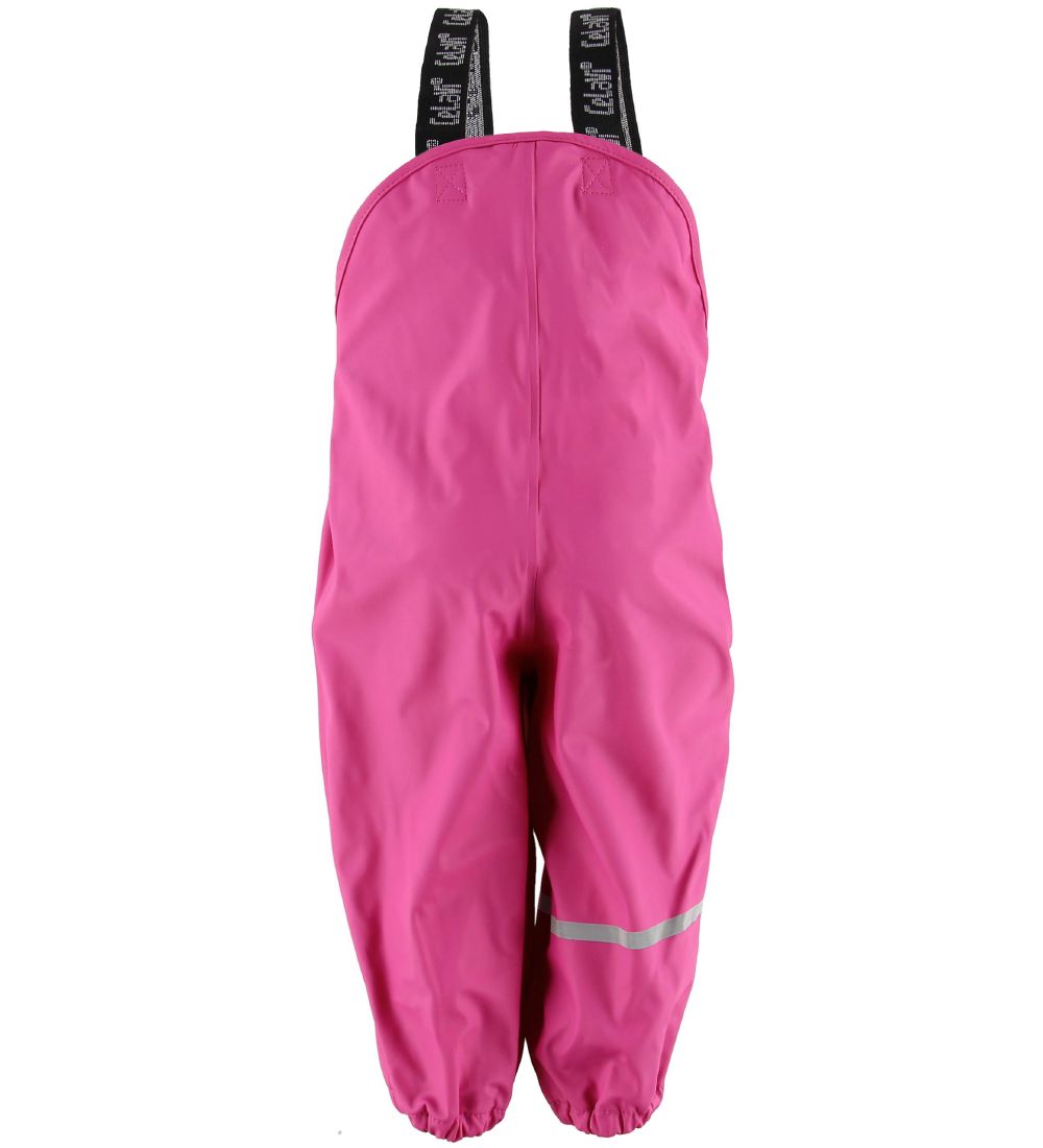 CeLaVi Rain Pants w. Suspenders - PU - Pink » Prompt Shipping