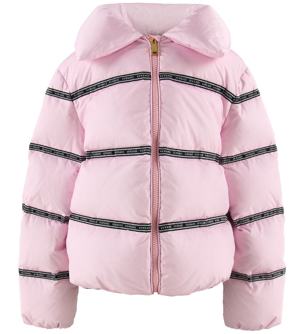 Versace Down Jacket - Rose w. Logo Stripes