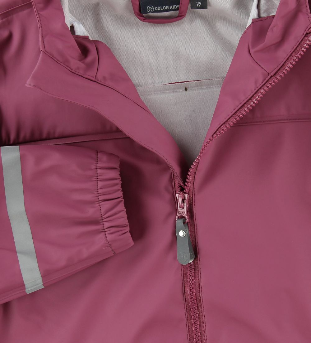 Color Kids Regenjacke - Eldon - PU - Dunkelrosa
