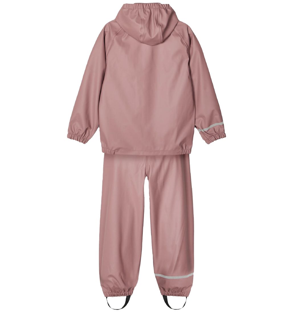 Name It Rainwear w. Suspenders - Noos - Wistful Mauve