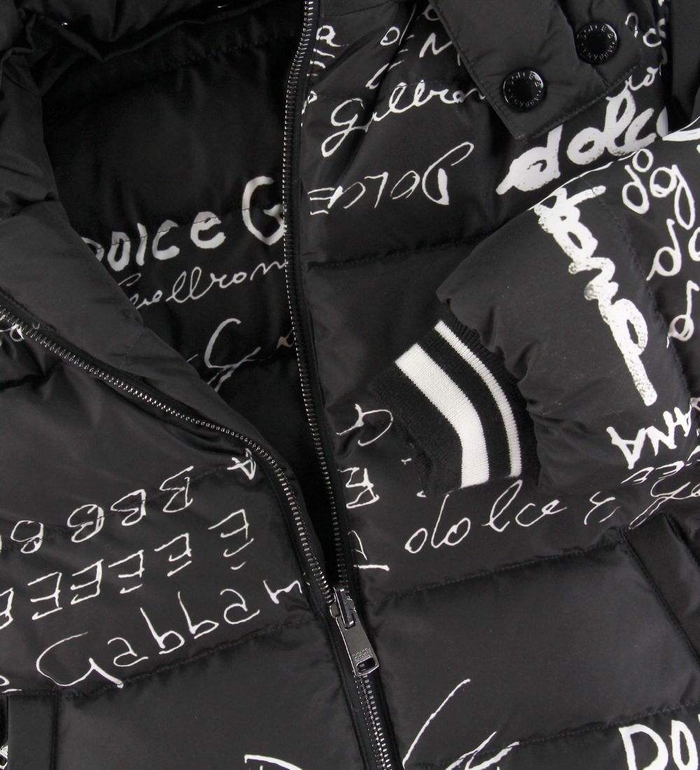 Dolce & Gabbana Down Jacket - Reversible - Black w. Print