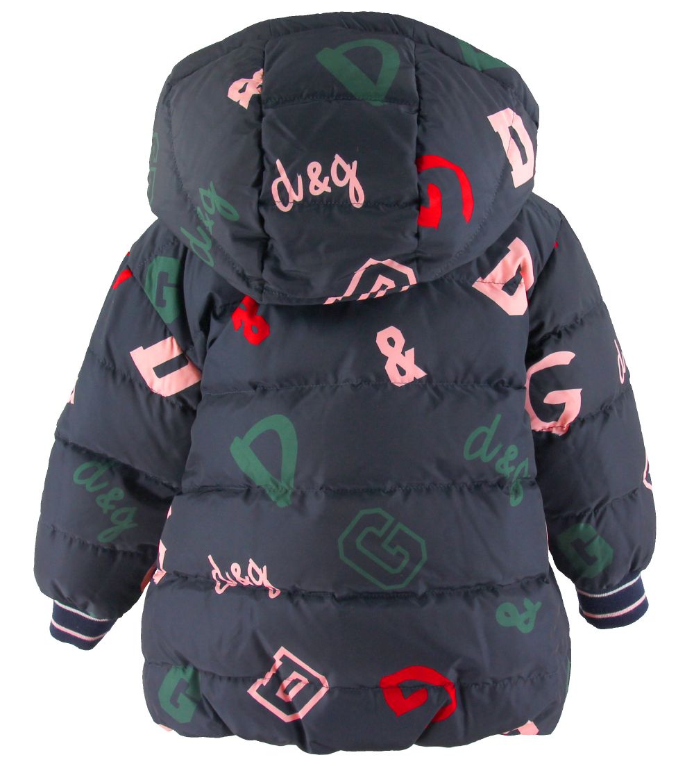 Dolce & Gabbana Down Jacket - Reversible - Navy w. Letters