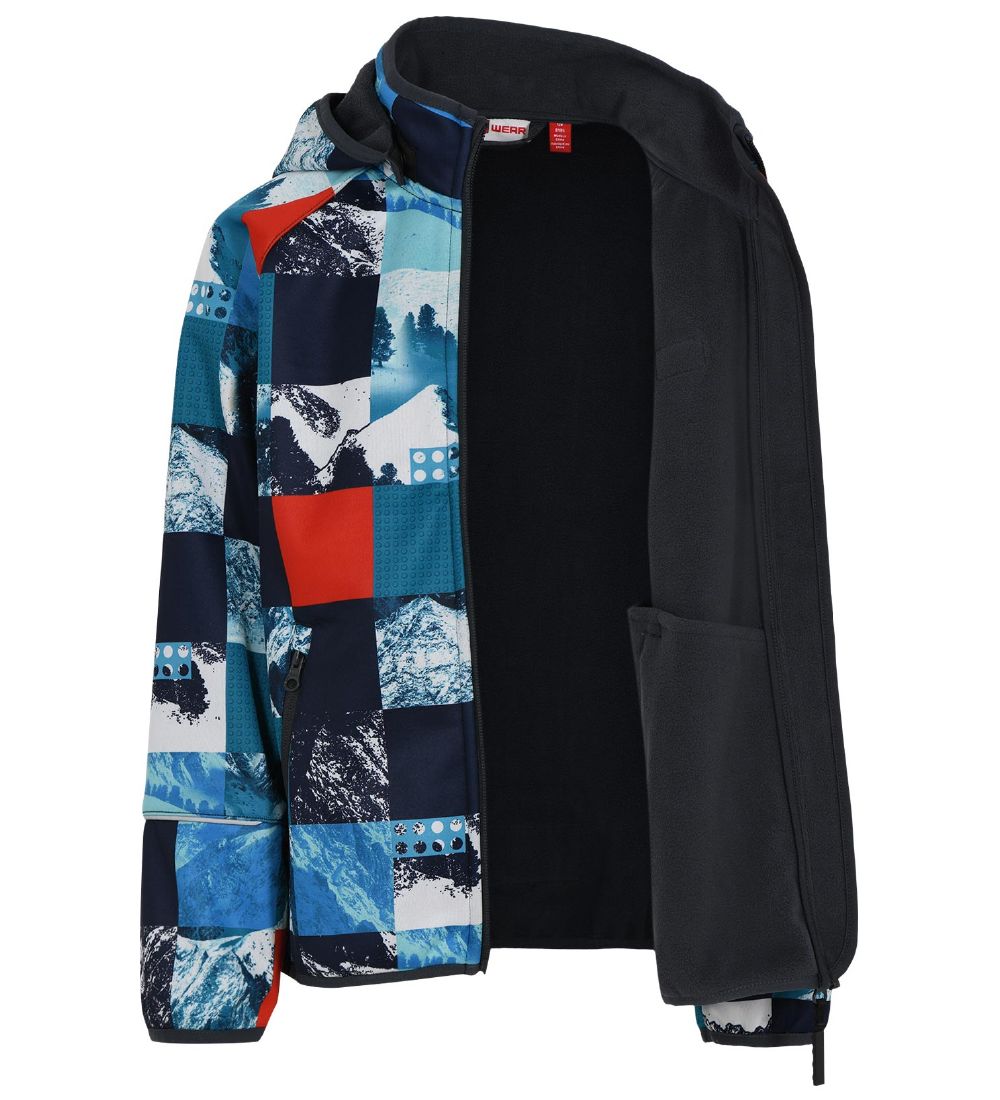 LEGO® Wear Softshell Jacket - LWSinclair - Blue/Red Check
